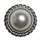 Set de 4 boutons Perle 21 mm - Argent