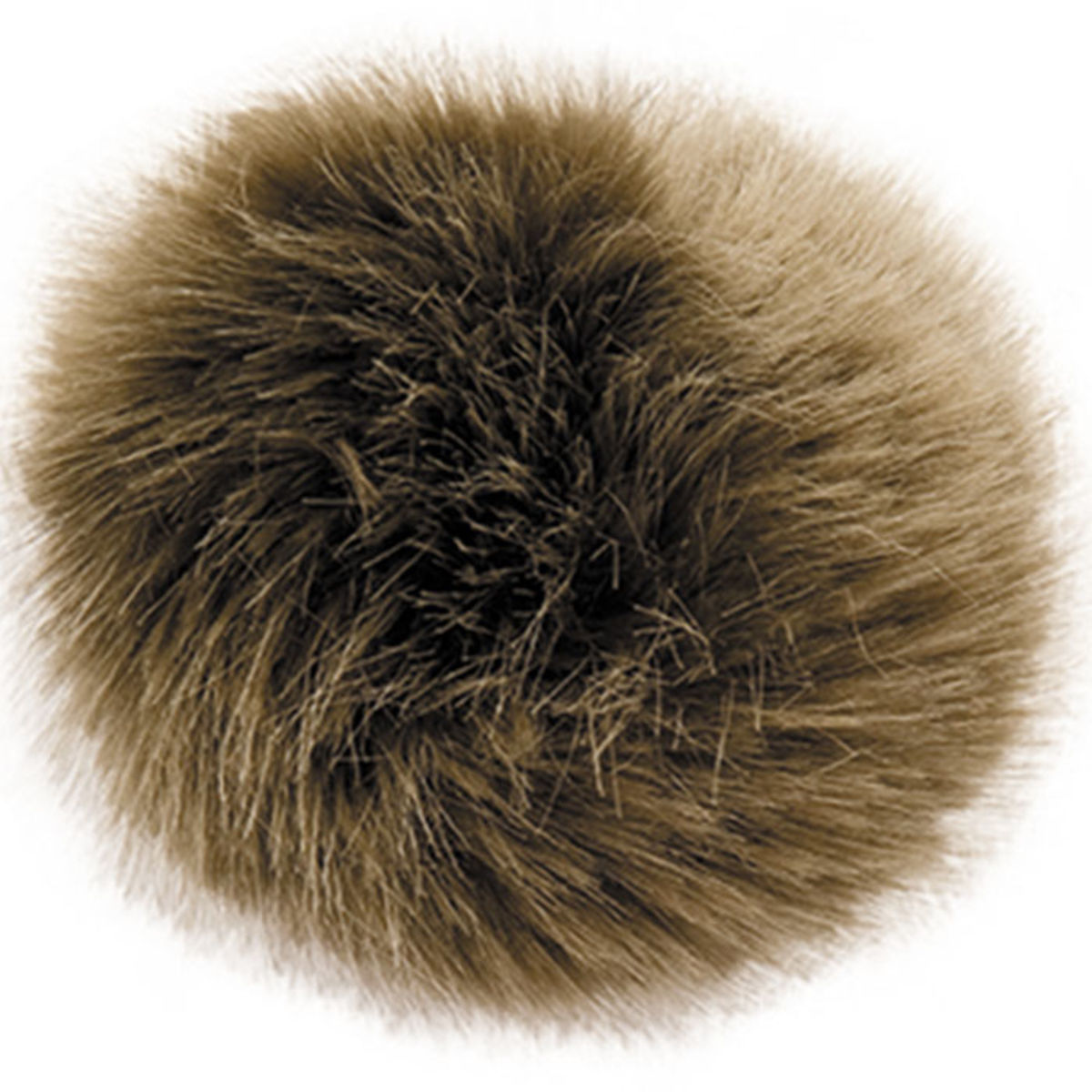 Pompon imitation fourrure 10 cm - Olive