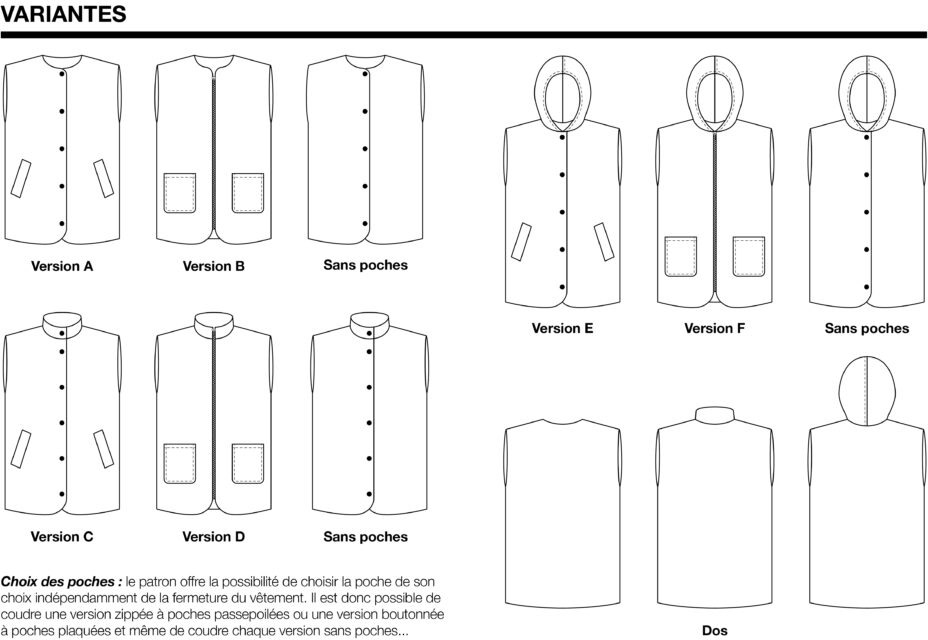 Veste sans manches Hathor – I AM Patterns