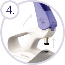 Percer le matériau pour pince Prym VARIO Creative Tool pose boutons-pression œillets