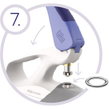 Fixer l'œillet pour pince Prym VARIO Creative Tool pose boutons-pression œillets